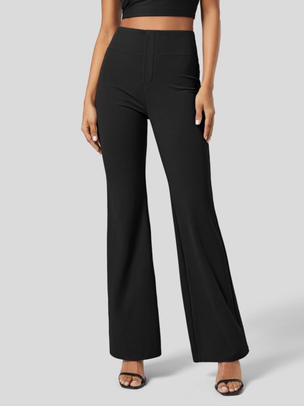 HALARA Black High-Rise Flare Pants